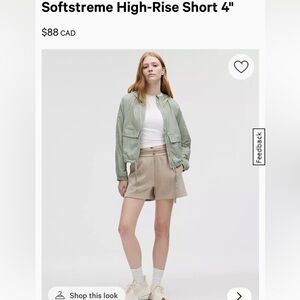 Lululemon Softstreme Highrise shorts size 8 (retail $88)